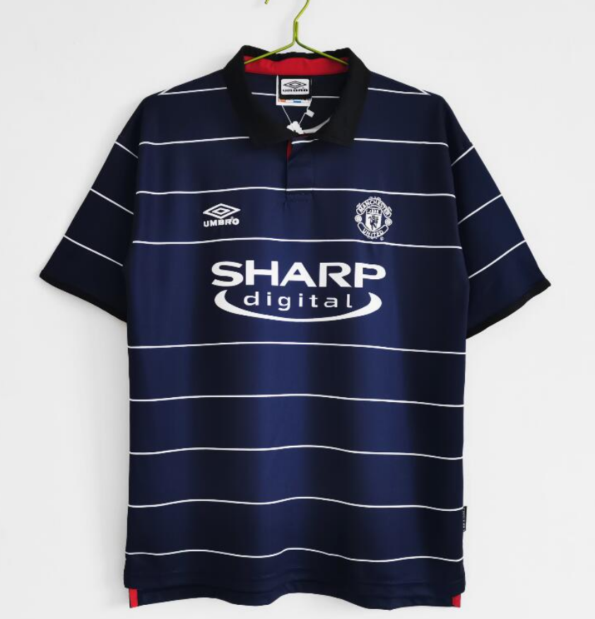 1999-2000 Manchester United Retro Away Kit Soccer Jersey